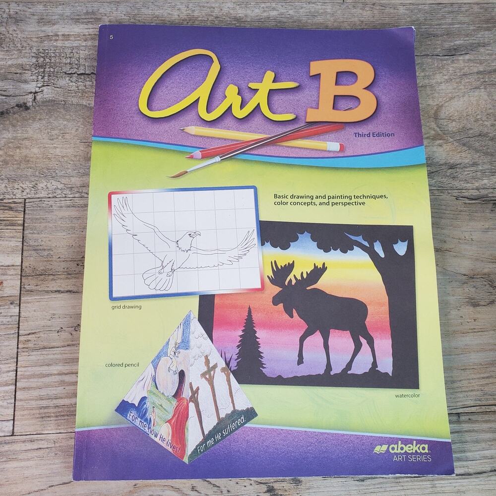 Abeka 5th Grade Art B Textbook 3rd Edition *Missing 1 PG READ* Home School Craft